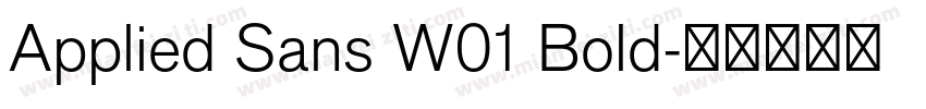 Applied Sans W01 Bold字体转换